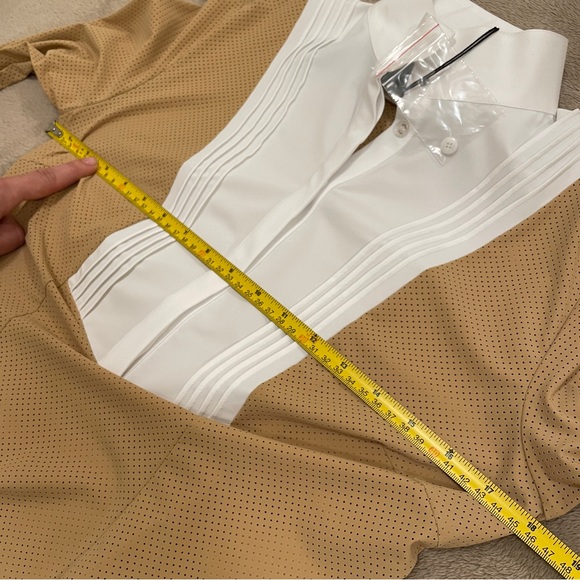 Cavalleria Toscana Tan equestrian show shirt perforated mesh - Picture 8 of 15